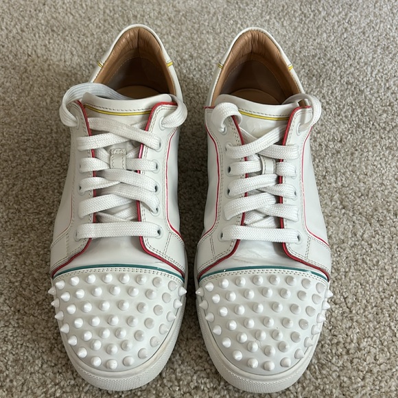 Christian Louboutin Vieira 2 spiked blanco/multi sneakers - Picture 4 of 14